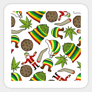 Rasta Christmas Sticker